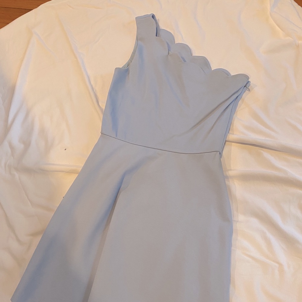 Blue scalloped dress